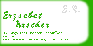 erzsebet mascher business card